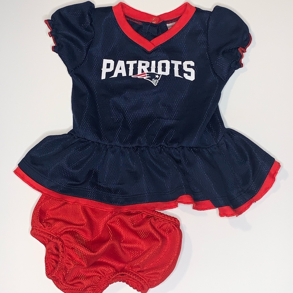 NFL TeamApparel New England Patriots infant team dress and diaper cover